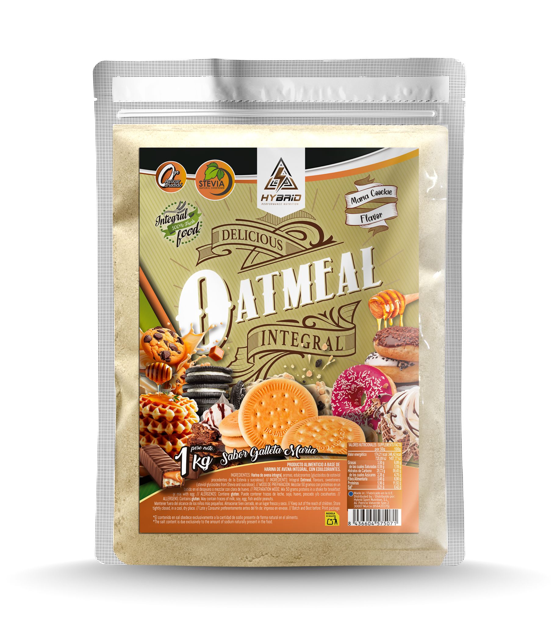 Harina de Avena 100% Integral